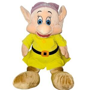 Dopey Plush Snow White Seven Dwarfs Walt Disney Store Jumbo 25"